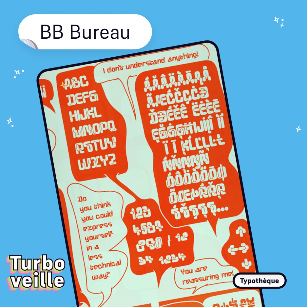 Composition typographique BB bureau, Inspiration design Saint-Valentin